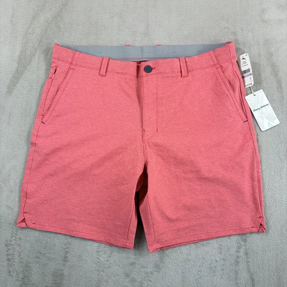 Tommy Bahama On Par IslandZone Golf Shorts in New Red‎ Sail Men 38x8 NWT $110